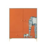 Artistry Meets Functionality: The Hand-Painted Elephant Wardrobe