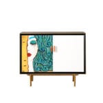 Artisanal Hand-Painted Luxury Storage Cabinet