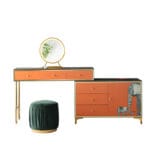 Artistic Fusion: The Hand - Painted Dressing Table with Premium Craftsmanship and Versatile Storage