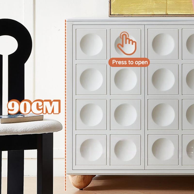 Modular & Spacious Shoe Cabinet with Artistic Round Design